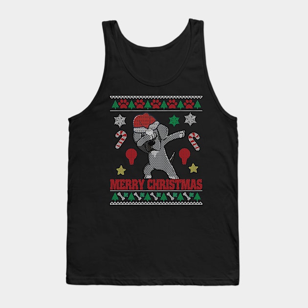 Great Dane Dog Dabbing Dance Ugly Sweater Christmas Tank Top by suongmerch